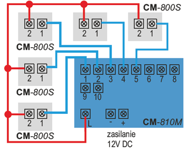 نقشه نصب ارتباط داخلی کوماکس مدل CM‐800S