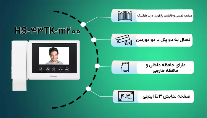 دربازکن تصویری سیماران مدل HS-43TK-m200