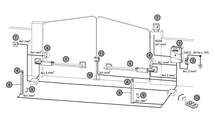متعلقات جک درب پارکینگ هیدرولیک فادینی ایتالیا مدل NUPI 66