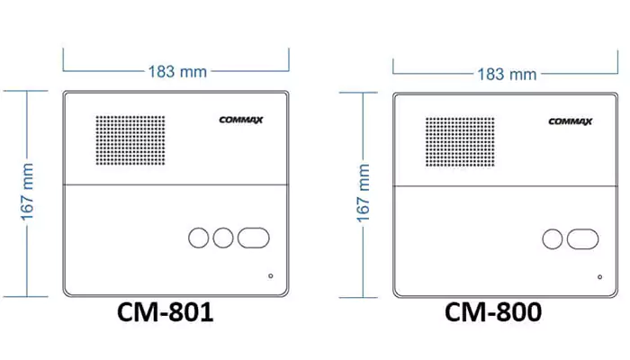 سایز ارتباط داخلی کوماکس مدل CM‐800+801