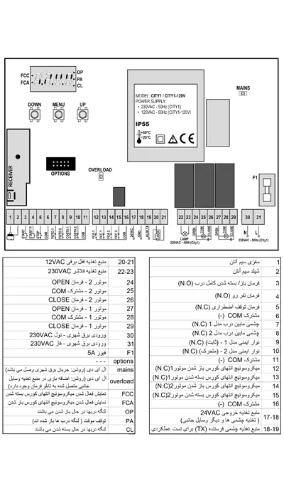 مشخصات مدار کنترل جک پارکینگ V2 400