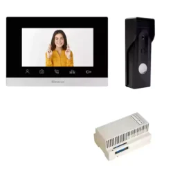 پکیچ آیفون تصویری سیماران هندزفری با پنل روکار کوچک
