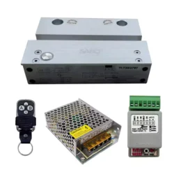 پکیچ کامل قفل برقی درب شیشه ای مدل ریموتی