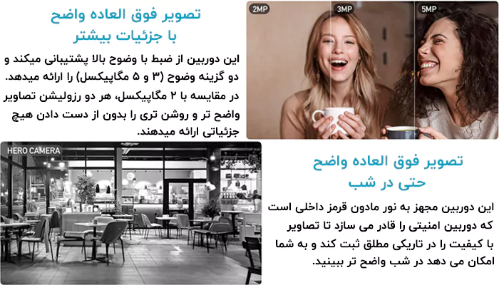 کیفیت تصویر در شب دوربین وایرلس داهوا H5B