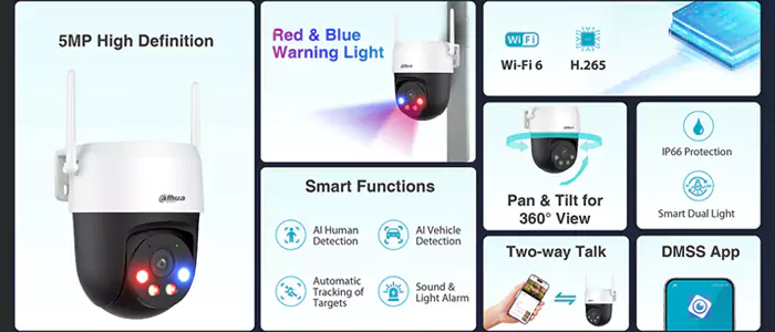 دوربین مداربسته 5 مگاپیکسل وایرلس داهوا DH-P5AS