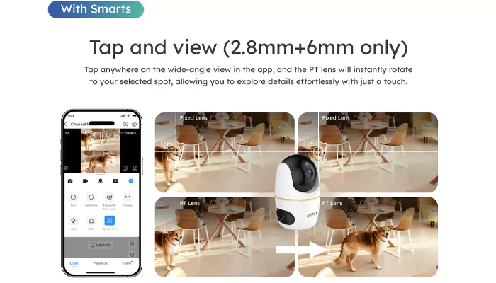 دوربین وایرلس برند داهوا 3+3 مگاپیکسل Hero مدل H3D-3F