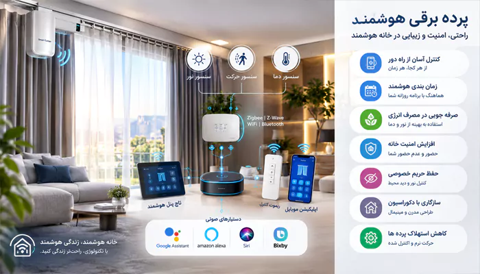 پرده برقی هوشمند